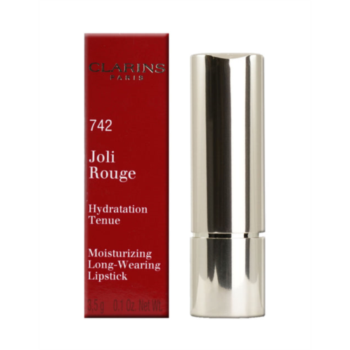 Clarins joli rouge 742 joli rouge moisturizing longwear lipstick 0.1 oz