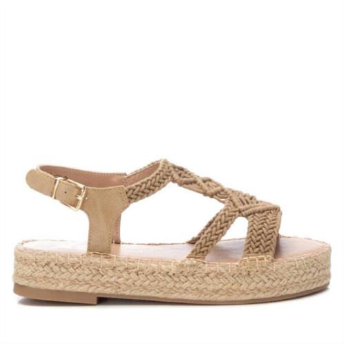 Xti womens flat sandals in beige