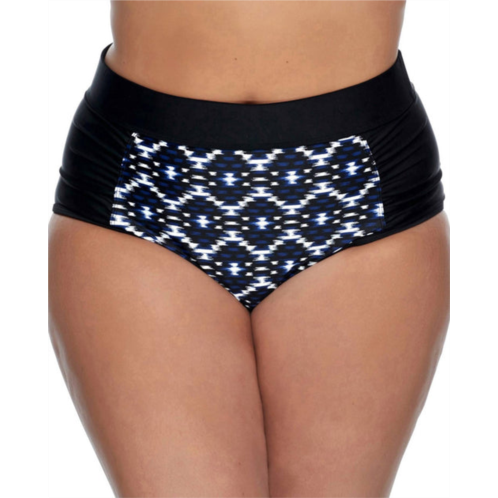 SKYE high waist bikini bottom - plus in vestige