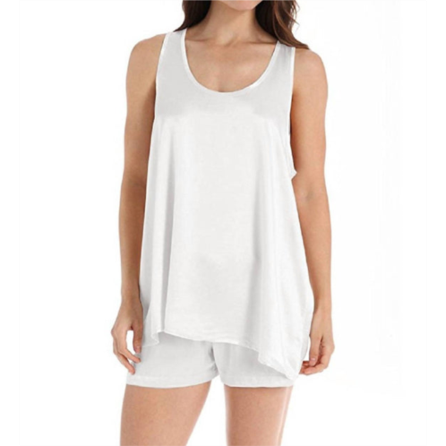 PJ Harlow laura satin racerback tank in pearl