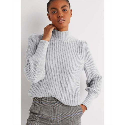 Boden ribbed fluffy high-neck wool & alpaca-blend jumper