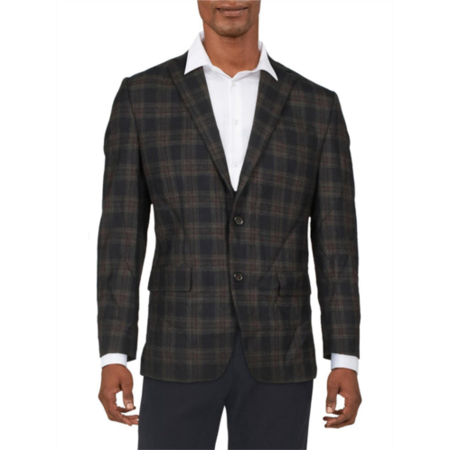 POLO RALPH LAUREN mens wool blend plaid two-button blazer