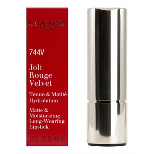 Clarins joli rouge velvet 744v plum longwear matte lipstick 0.1 oz