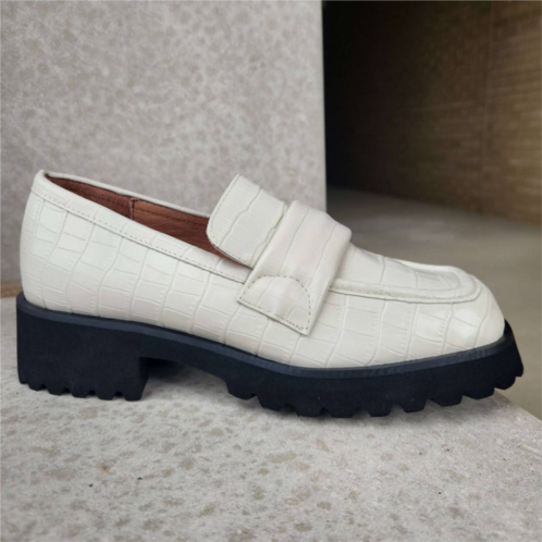 ALL BLACK banded lugg loafer in ivory