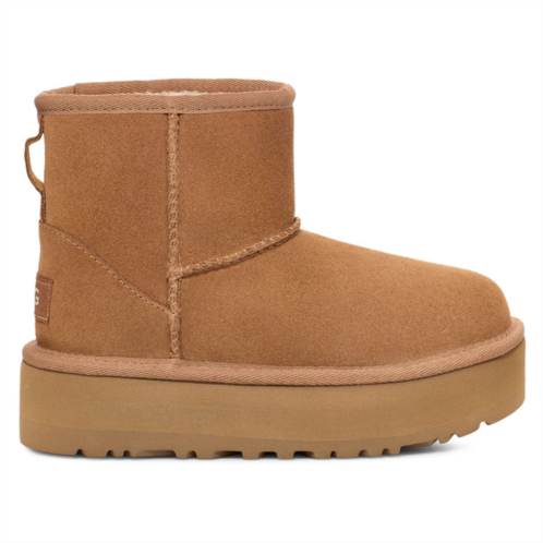 UGG beige classic mini platform boots