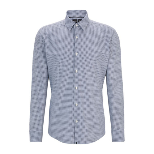 BOSS regular-fit shirt in printed performance-stretch fabric