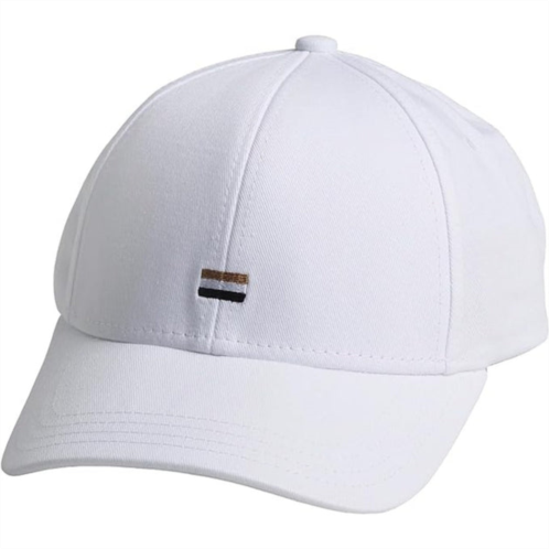 Hugo Boss boss mens iconic flag cotton twill cap, white cloud