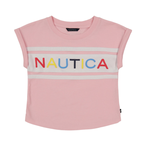 Nautica girls puff logo t-shirt (7-16)