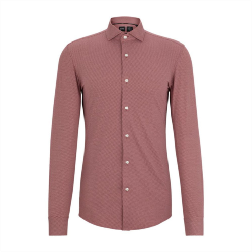 BOSS slim-fit shirt in printed performance-stretch fabric