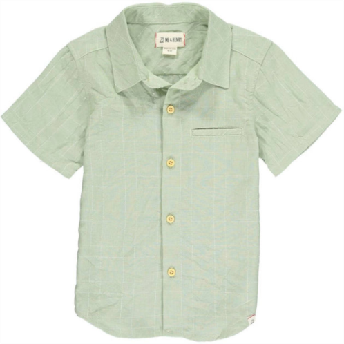 ME & HENRY mens newport button down shirt in sage grid