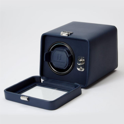 Wolf 452517 windsor heritage single navy watch winder with cover