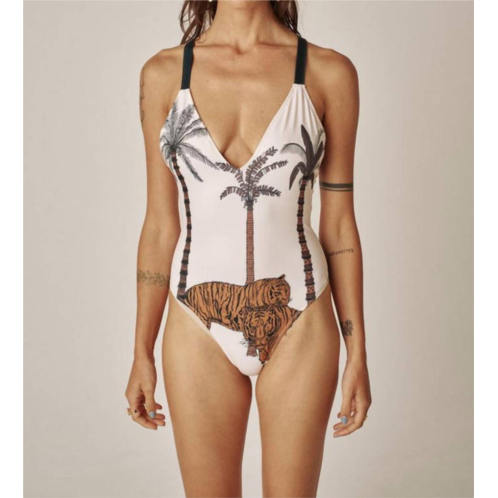 CAROLINA K jewel one piece swimsuit in tigers palm gardenia