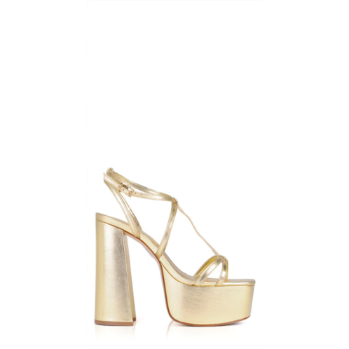 SCHUTZ adriana platform sandals in gold