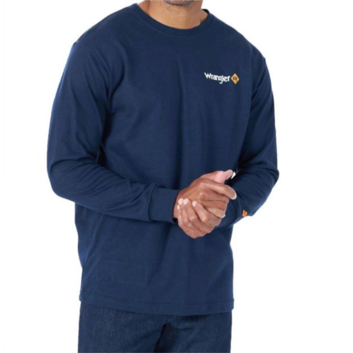 Wrangler mens fire resistant t-shirt in navy