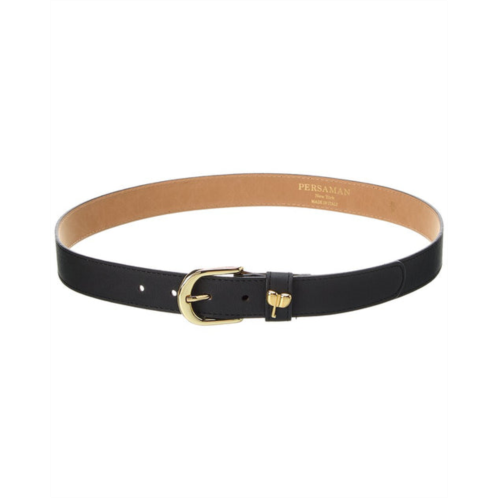 Persaman New York persaman logo leather belt