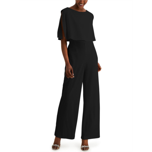 Connected Apparel womens cape wide leg jumpsuit