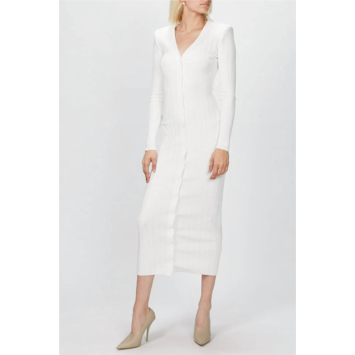 RONNY KOBO vianne knit dress in white