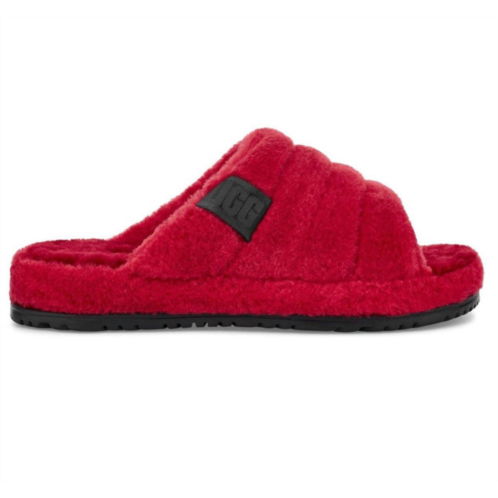 UGG mens fluff you slipper in samba red