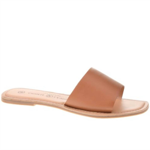 CHINESE LAUNDRY regina slide sandal in tan