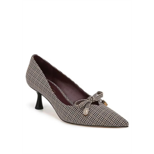 Circus by Sam Edelman womens fleur houndstooth kitten heel dress pumps in black natural multi