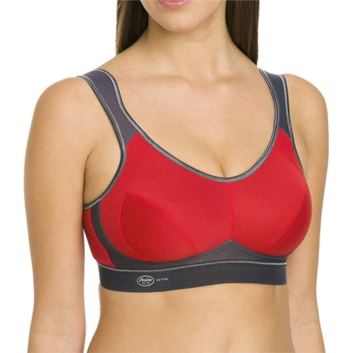 Anita extreme control wireless sports bra in red/anthracite