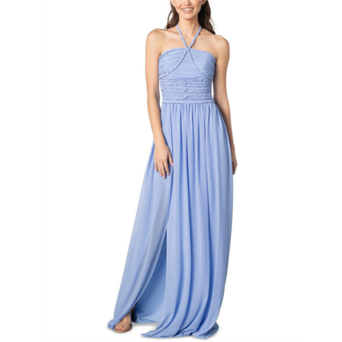 Dress The Population womens halter long evening dress