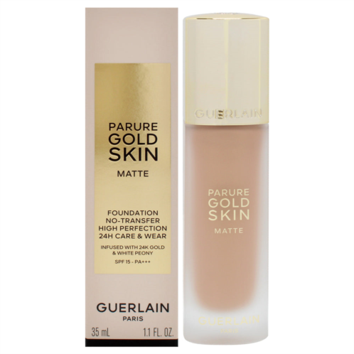 Guerlain parure gold skin matte 24h wear no-transfer foundation spf 15 - 3w warm by for women - 1.1 oz foundation