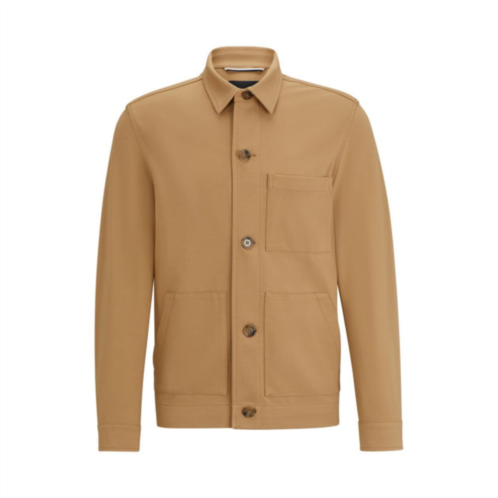 BOSS relaxed-fit button-up jacket with patch pockets