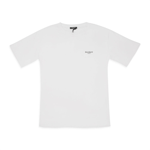 Balmain pocket logo white t-shirt