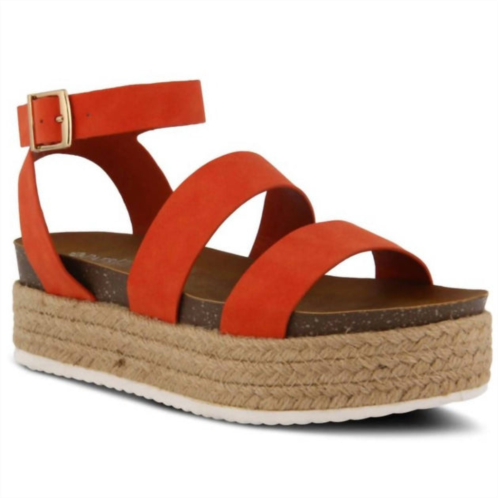 SPRING STEP SHOES larissa wedge sandal in orange