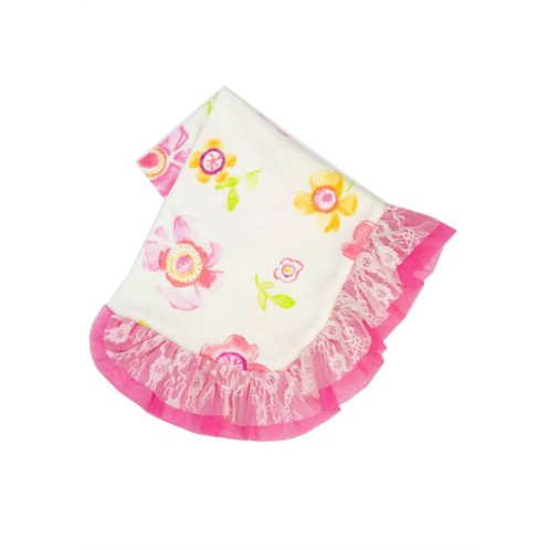 Haute Baby honey child receiving blanket for baby girls in ivory pink