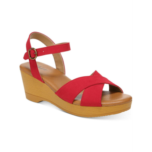 Style & Co. chloe womens faux leather ankle wedge sandals