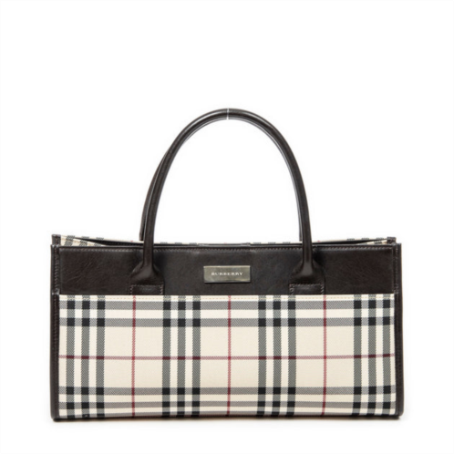 Burberry small horizontal slip pocket tote