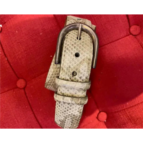 W. Kleinberg olive embossed lizard belt