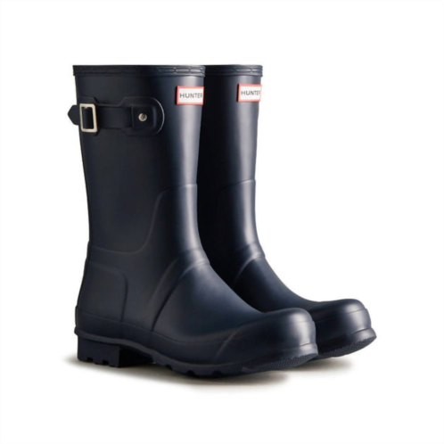 HUNTER womens original short rain boots in navy