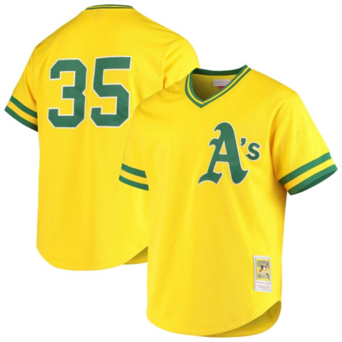 Mitchell & Ness mens mlb authentic rickey henderson oakland jersey in yellow