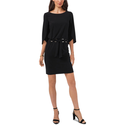 MSK petites womens tulip-sleeve mini fit & flare dress