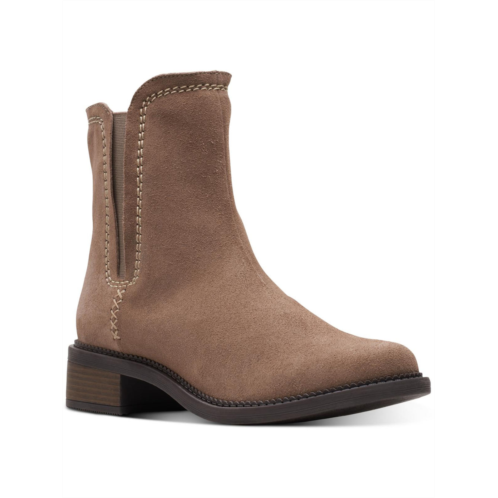 Clarks maye zip womens suede stretch booties