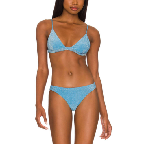 MIKOH taga 2-piece bikini in lurex bermuda