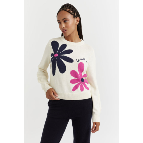 Chinti & Parker UK cream wool-cashmere love is... sweater