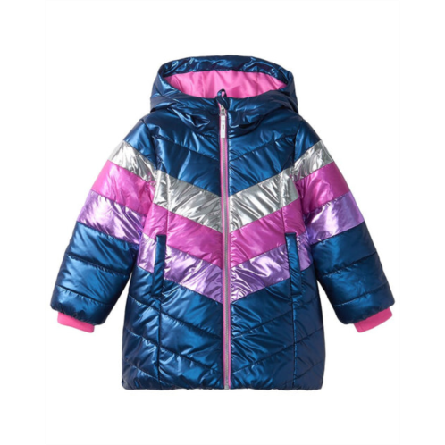 Hatley rainbow shimmer puffer jacket