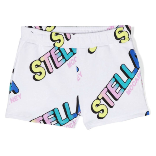 Stella McCartney white logo shorts