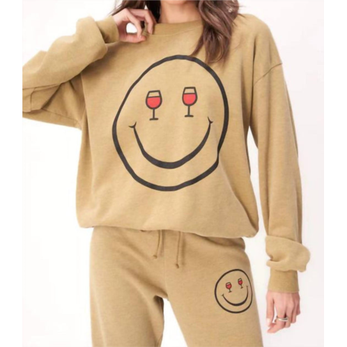 PROJECT SOCIAL T wine eyes sweatshirt in antique gold