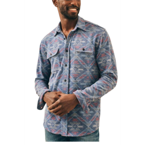 Faherty doug good feather legend sweater shirt in western jewel sky