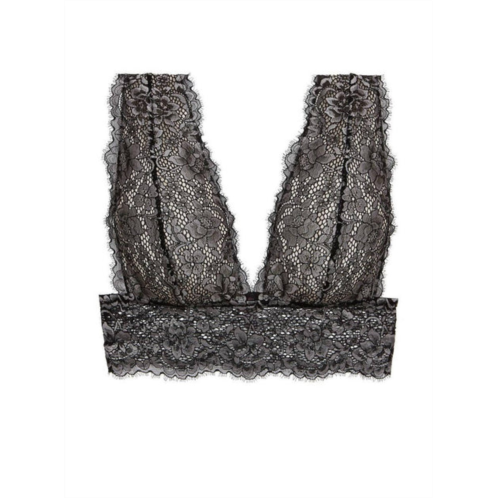 Cosabella pret-a-porter longline bralette in black/stone