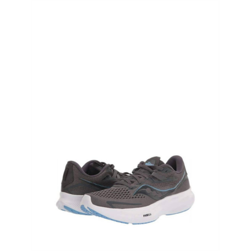 SAUCONY womens guide 15 running shoes - b/medium width in charcoal/jewel