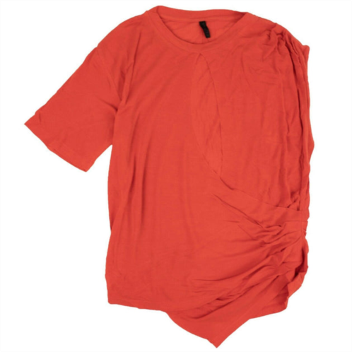 Unravel Project silk draped t-shirt - red