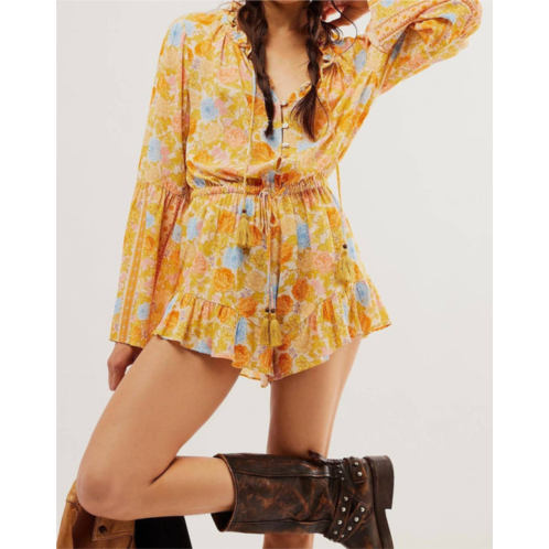 SPELL enchanted wood romper in yellow