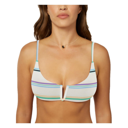 doheny womens ribbed stripes bikini swim top