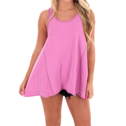 Heyson perfect vision flare tank top in fuchsia